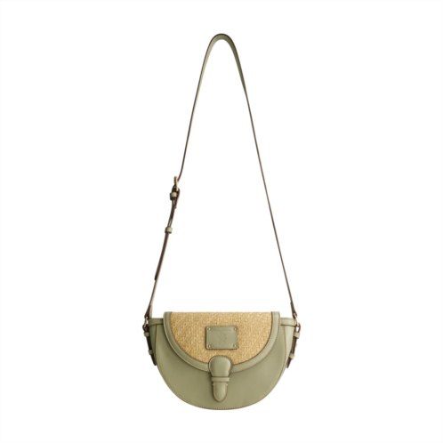 tommy bahama raffia/pu crossbody flap bag