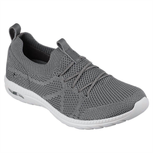 Skechers womens arch fit flex sneaker in charcoal