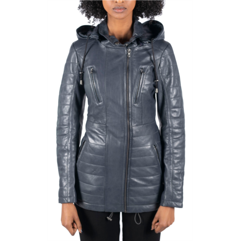 TruClothing mid length hooded parka jacket