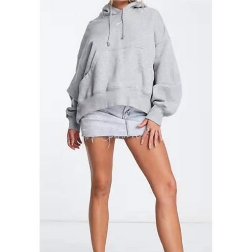 NIKE phoenix fleece super oversized hoodie in gray