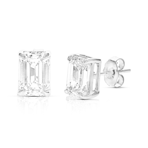 Vir Jewels 1.50 cttw emerald lab grown diamond stud earrings in 14k gold with push backs for women