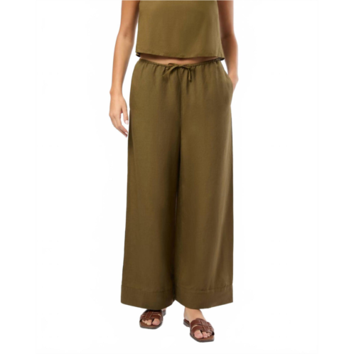 Onia air linen drawstring pant in olive