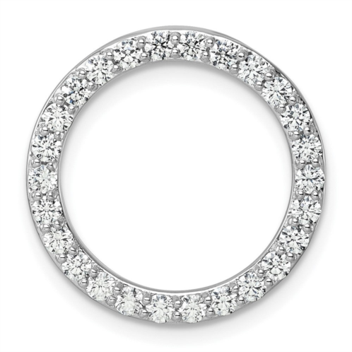 Diamond2Deal 14k white gold lab grown diamond circle pendant (1ct vs g-h)