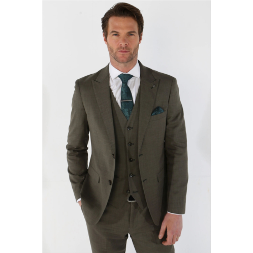 Oliver Tweed (Infinity Leather) mens 3 piece sage summer wedding tailored fit suit