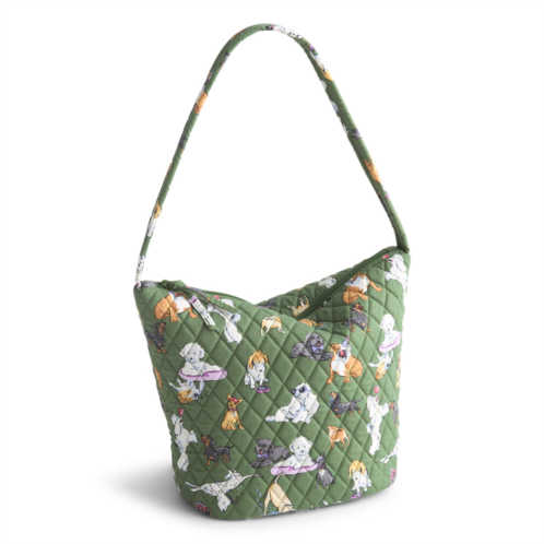 Vera Bradley outlet cotton slouchy bucket shoulder bag