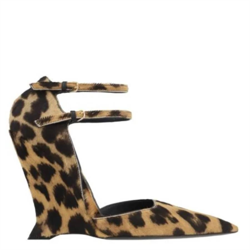 Salvatore Ferragamo Ferragamo vidya leopard-print wedge pumps