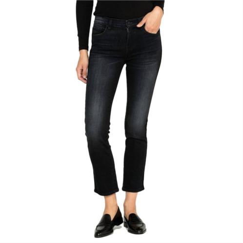 Hudson womens nico straight crop jeans in black