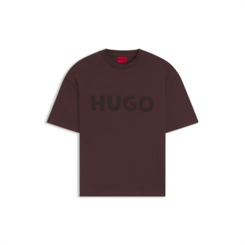 HUGO oversized-fit t-shirt in cotton with reflective logo