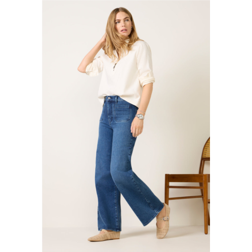 FRAME womens le slim palazzo modernist pocket pants