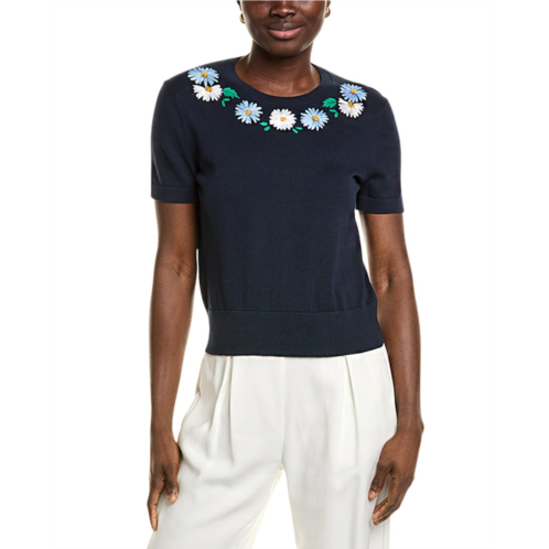 Brooks Brothers floral embroidered sweater
