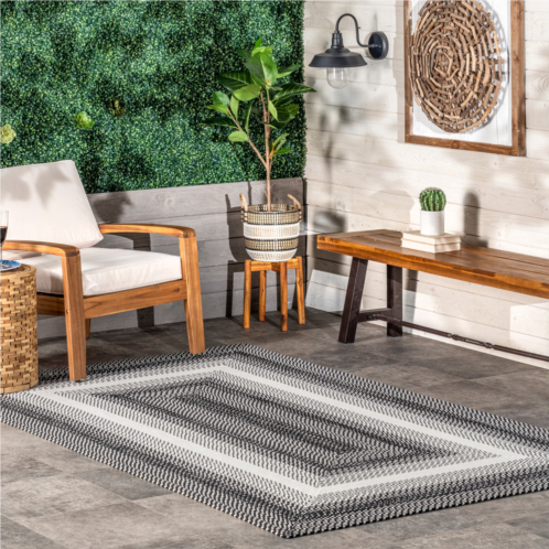 NuLOOM kaila ombre bordered indoor/outdoor area rug