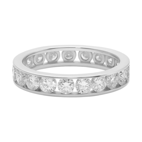 Allyanna Gifts womens moissanite eternity band ring in sterling silver