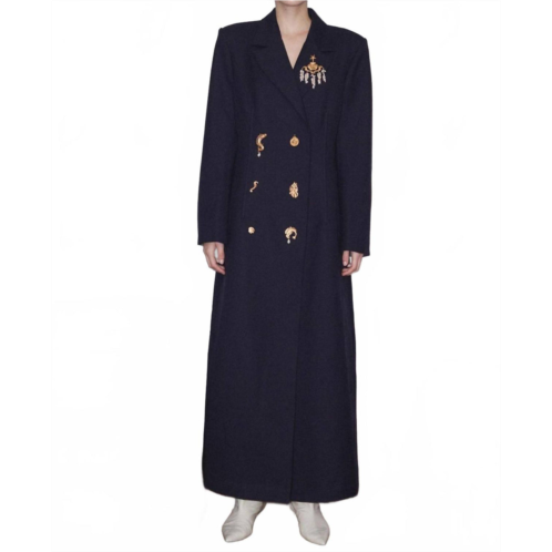 ALEMAIS solaris double-breasted coat in ink