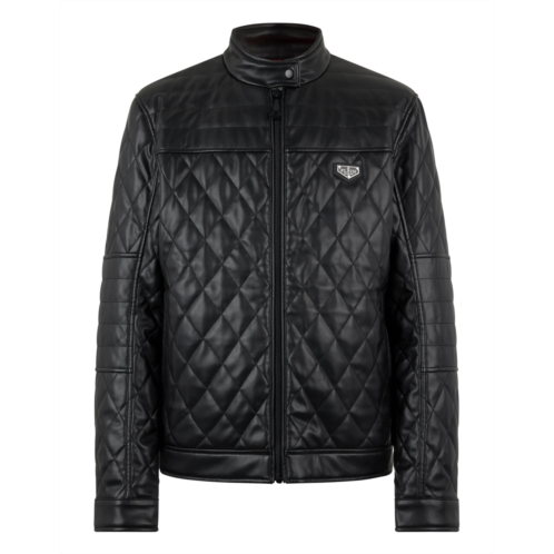 PHILIPP PLEIN eco leather padded jacket