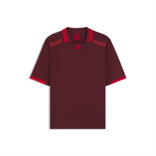 HUGO x rb polo shirt with tipping and logos