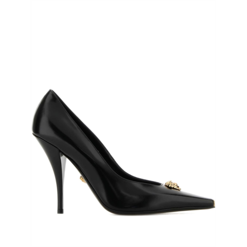 VERSACE pointed toe leather pump