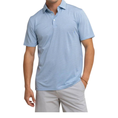 SOUTHERN TIDE driver baywood stripe polo in clearwater blue