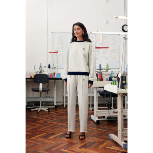 SLEEPER relaxed stretch-cotton jersey sweatshirt in grey