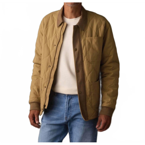 The Normal Brand james canvas liner jacket in tan/cedar