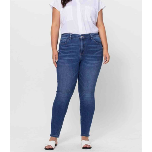 VERVET BY FLYING MONKEY raquael high rise skinny jeans in midium wash