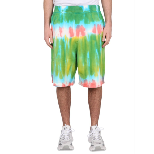 Dsquared2 bermuda shorts with vibrant tie-dye pattern