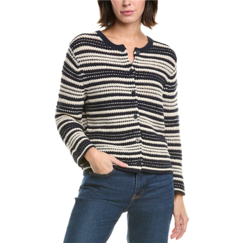 Vince texture striped cardigan