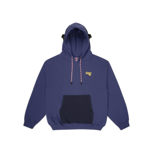 BALLY unisex hike organic cotton hooded sweatshirt in purple