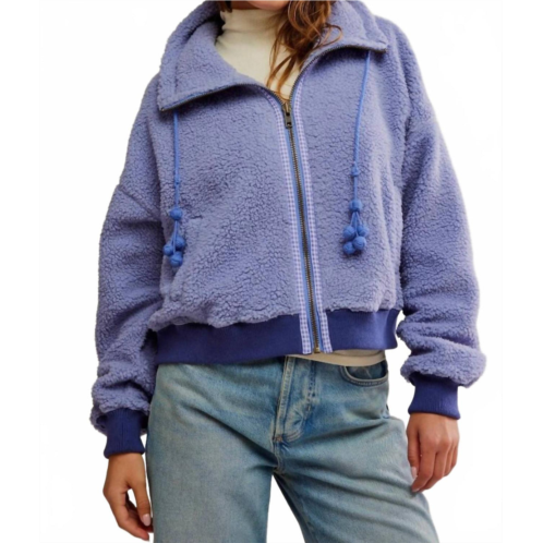 Free People alpine sherpa jacket in periwinkle