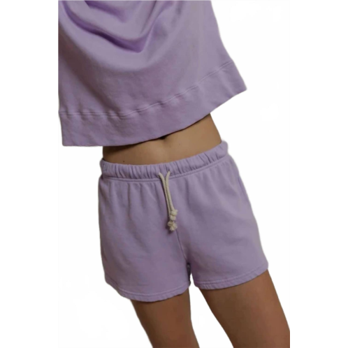 Perfectwhitetee layla french terry sweatshort in ultraviolet