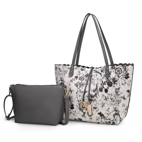 MKF Collection danielle reversible shopper tote bag crossbody pouch by mia k