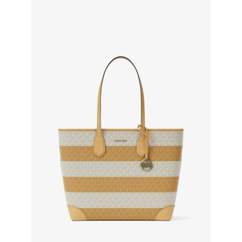 Michael Kors Outlet eva large striped signature logo tote bag