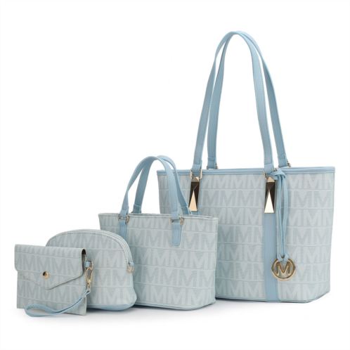 MKF Collection marimar m signature vegan leather womens tote bag by mia k 4 pcs set