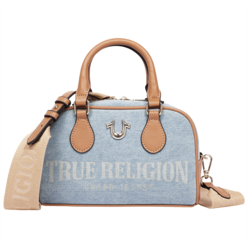 True Religion denim logo mini satchel crossbody bag