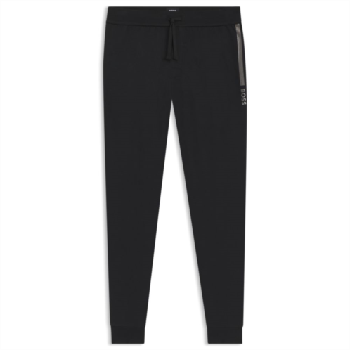 BOSS cotton-terry tracksuit bottoms with logo print