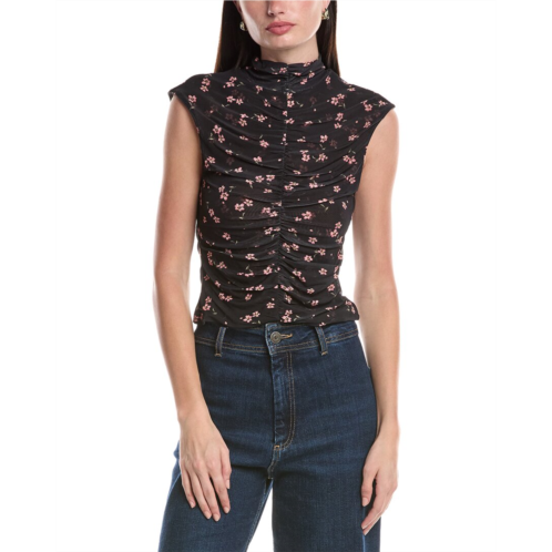 AFRM jolie ruched mock neck top