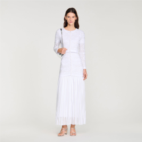 Sandro cropped pearled cardigan