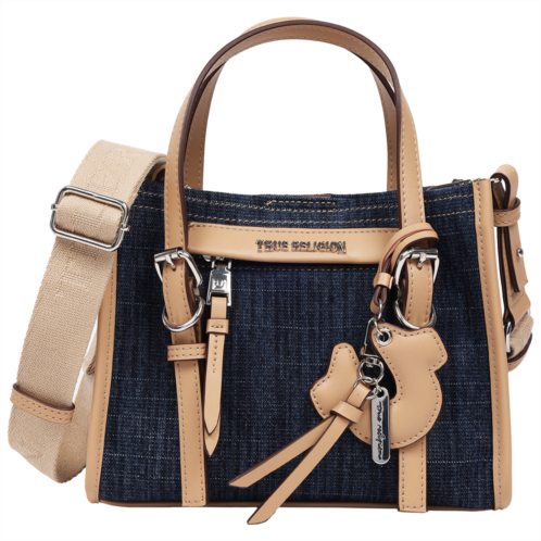True Religion denim dangle mini tote