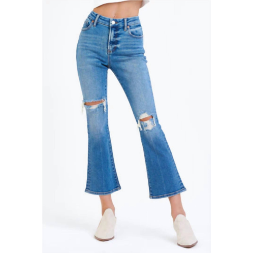 DEAR JOHN DENIM jenna high rise cropped flare jeans in golden gate