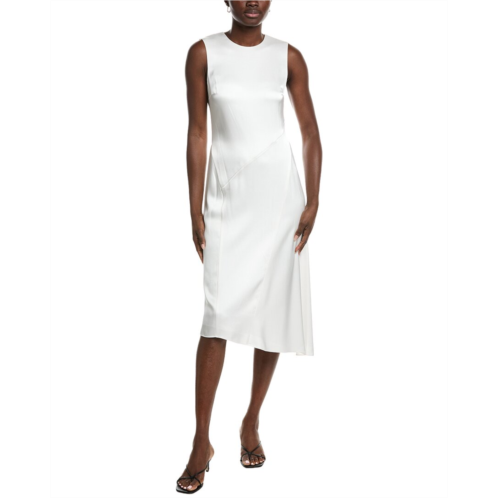 Theory angled seam midi dress