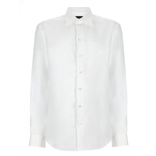 EMPORIO ARMANI pointed collar left chest shirt