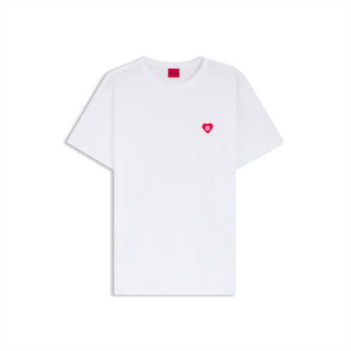HUGO heart-logo t-shirt in cotton jersey