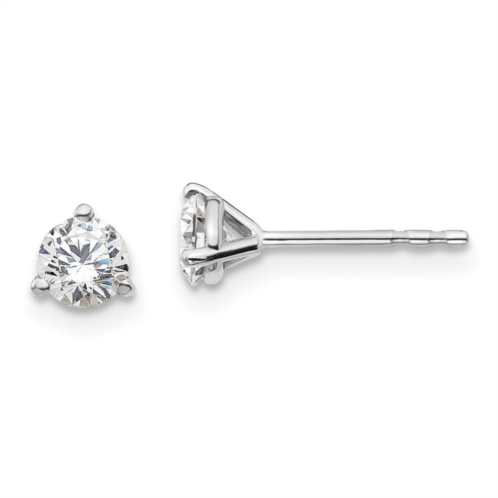 Diamond2Deal 14k white gold 1/2 ct round lab grown diamond stud earrings vs clarity d-e color