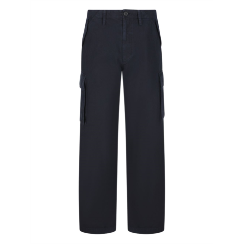BURBERRY blue side cargo pockets cotton cargo pants