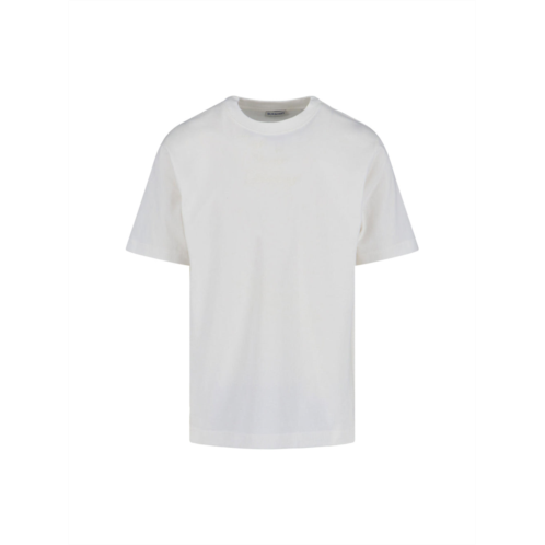 BURBERRY check logo t-shirt in white cotton