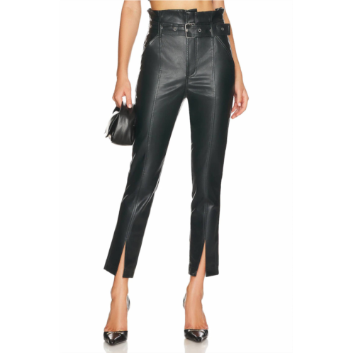 BLANKNYC fauz leather high rise belted pants in dance today