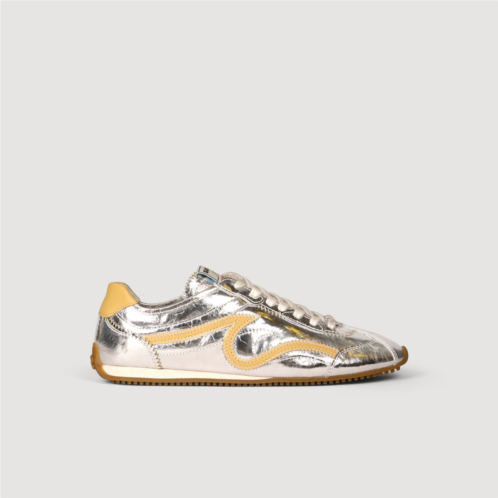 Sandro light wave metallic sneakers