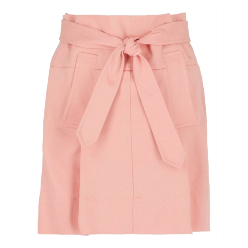 Salvatore Ferragamo womens belted mini skirt in pink