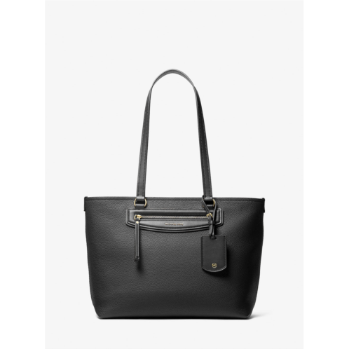 Michael Kors jet set travel medium pebbled leather tote bag