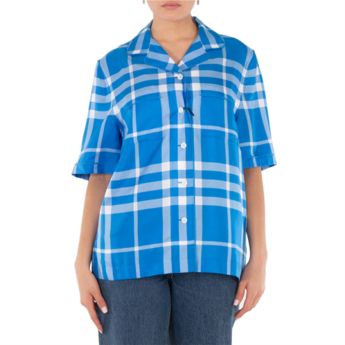 Burberry plaid-patterned button-up shirt