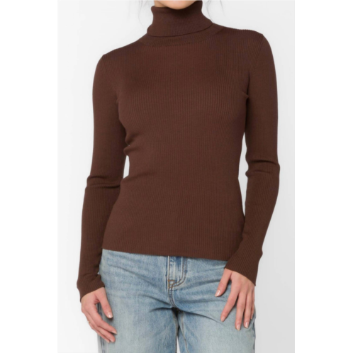 Velvet Heart cindy turtleneck sweater in java brown